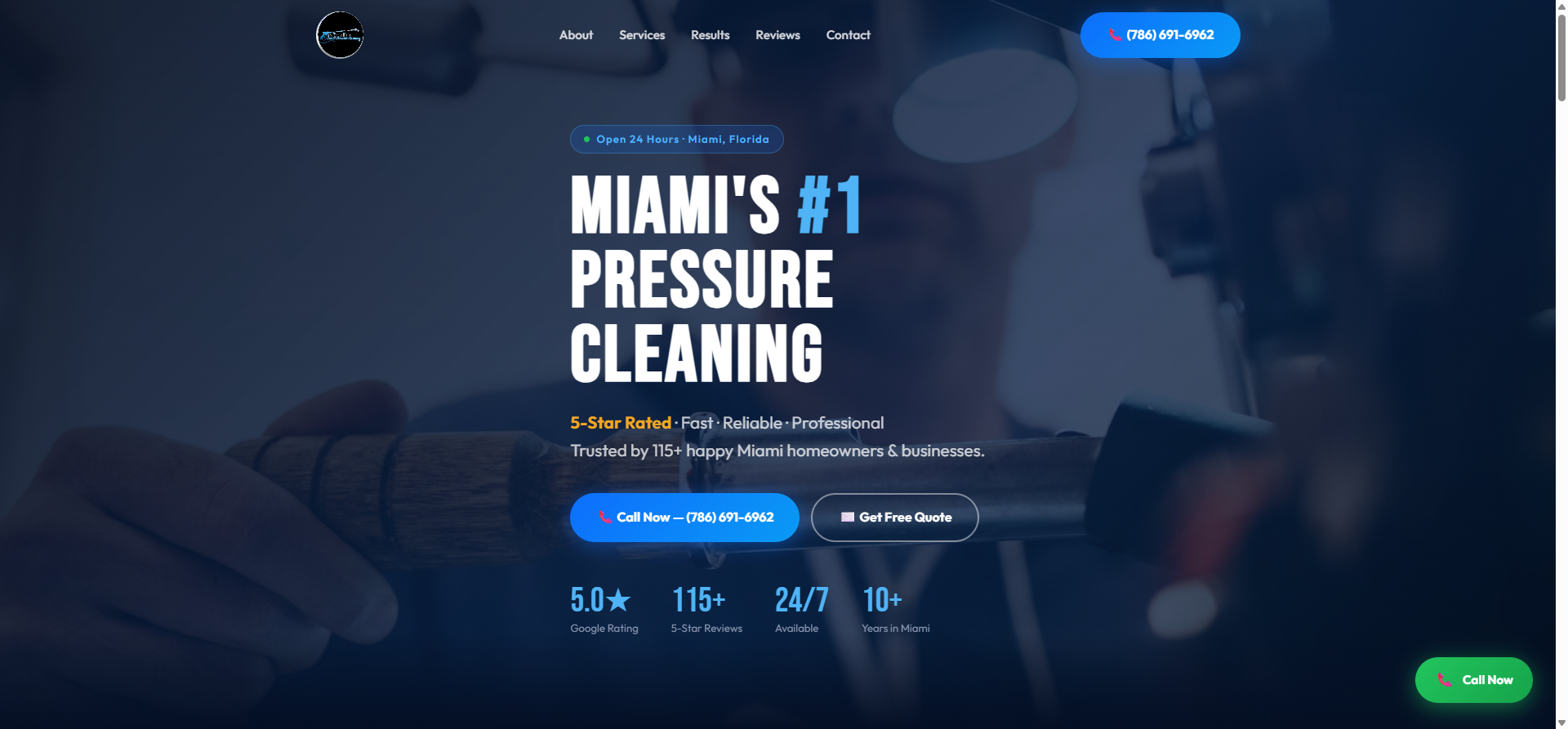 Miami's Finest Pressure Washing website