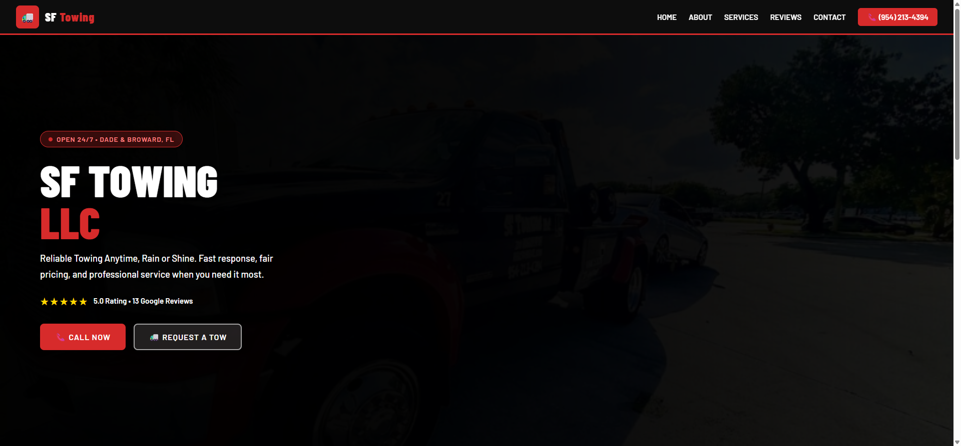 SF Towing website